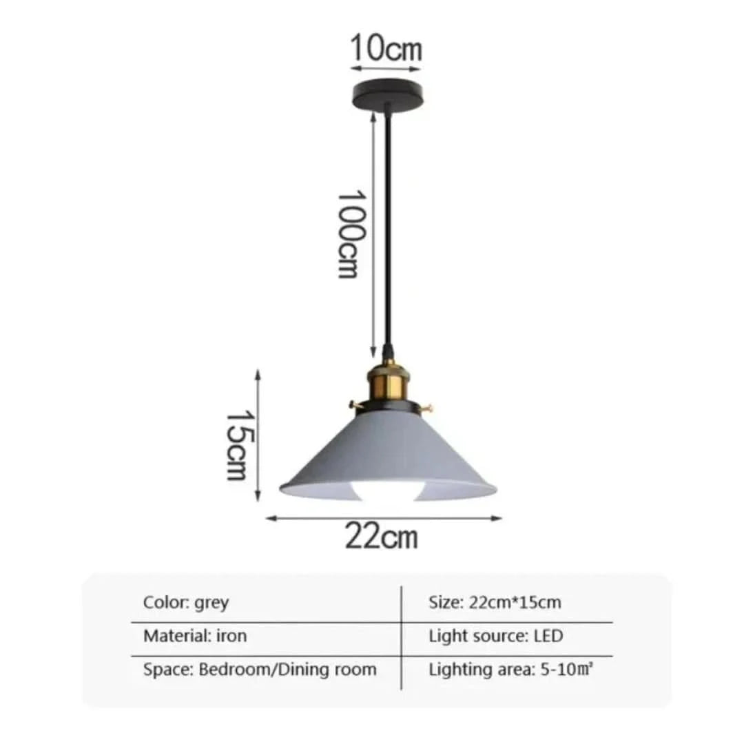Modern Meets - Lámpara colgante de bocina industrial LED-Ceiling lamps-VyFlair