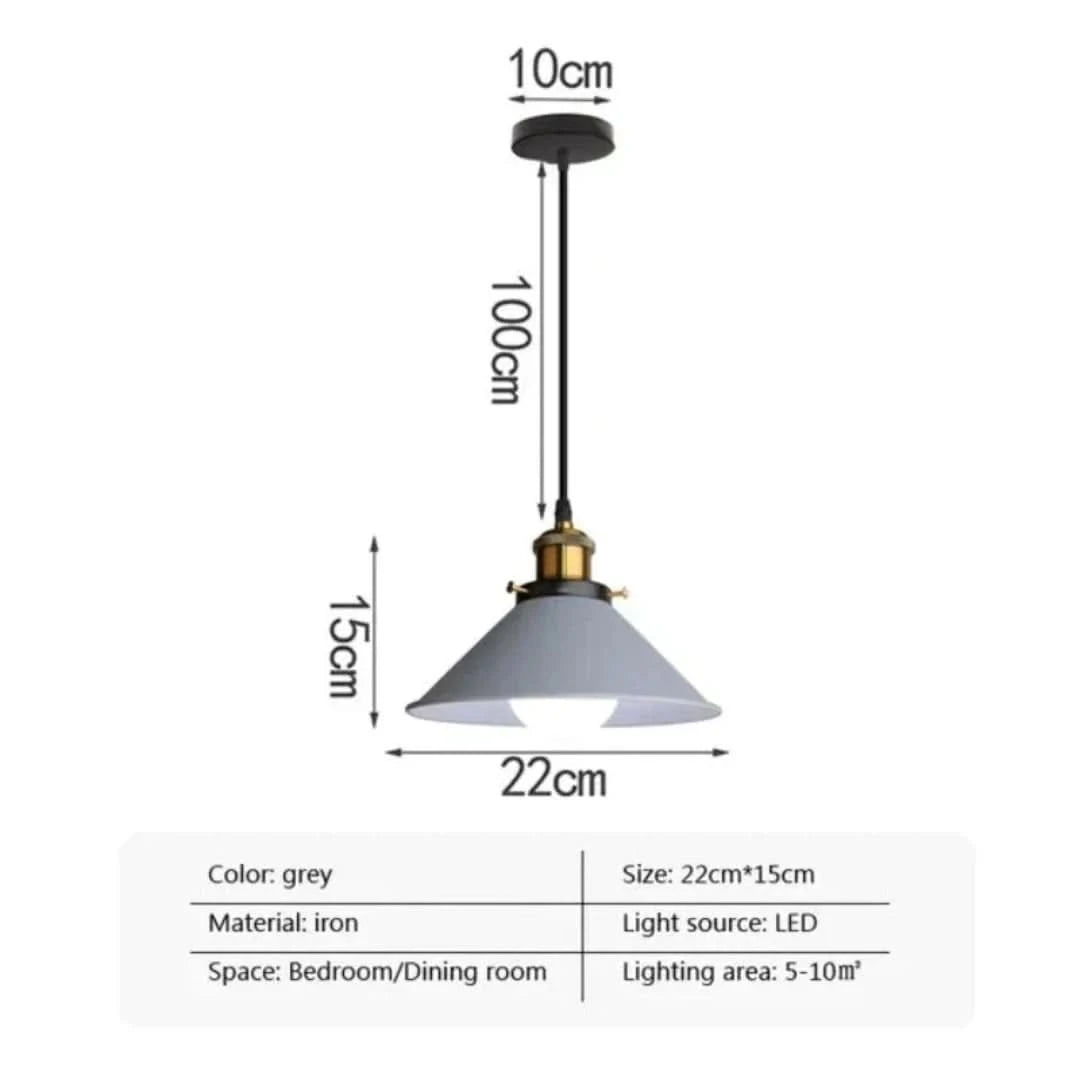 Lámpara colgante de bocina industrial LED-Ceiling lamps-VyFlair