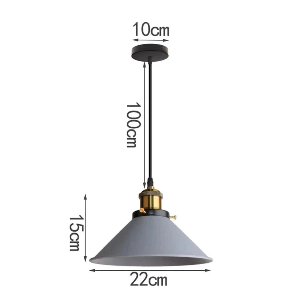 Lámpara colgante de bocina industrial LED-Ceiling lamps-VyFlair