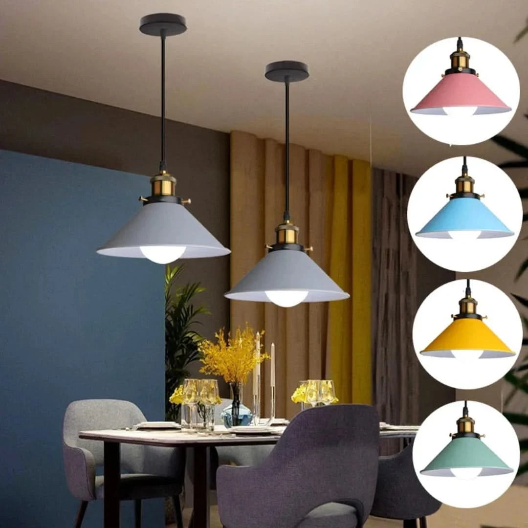 Modern Meets - Lámpara colgante de bocina industrial LED-Ceiling lamps-VyFlair
