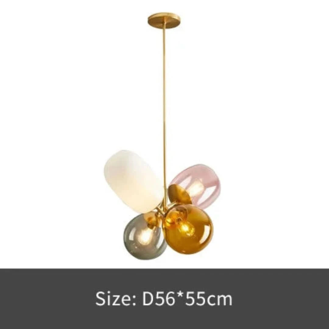 Luminescentluster - lámpara colgante con globo de vidrio-Ceiling lamps-VyFlair