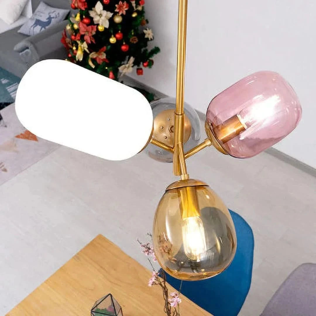 Luminescentluster - lámpara colgante con globo de vidrio-Ceiling lamps-VyFlair