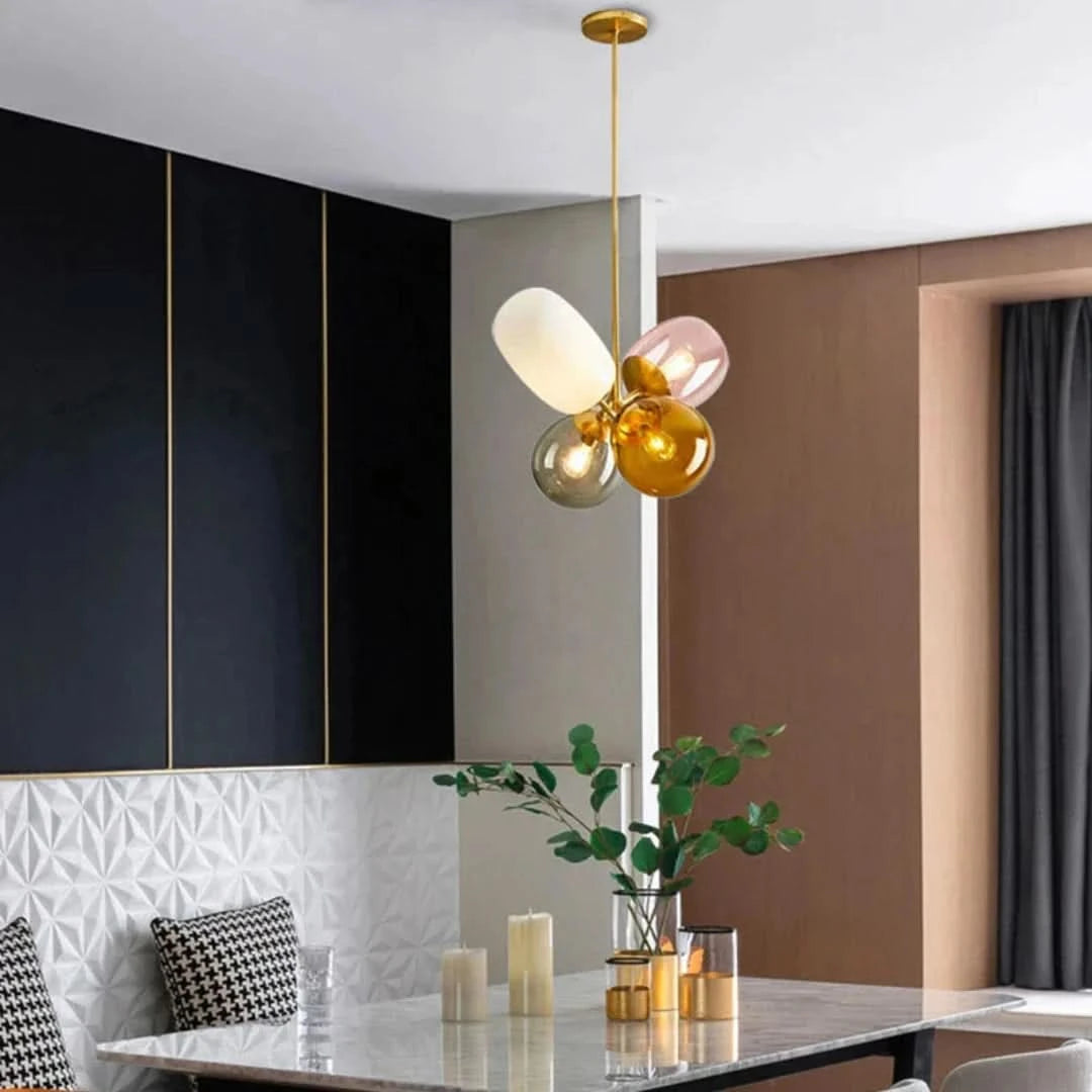 Luminescentluster - lámpara colgante con globo de vidrio-Ceiling lamps-VyFlair