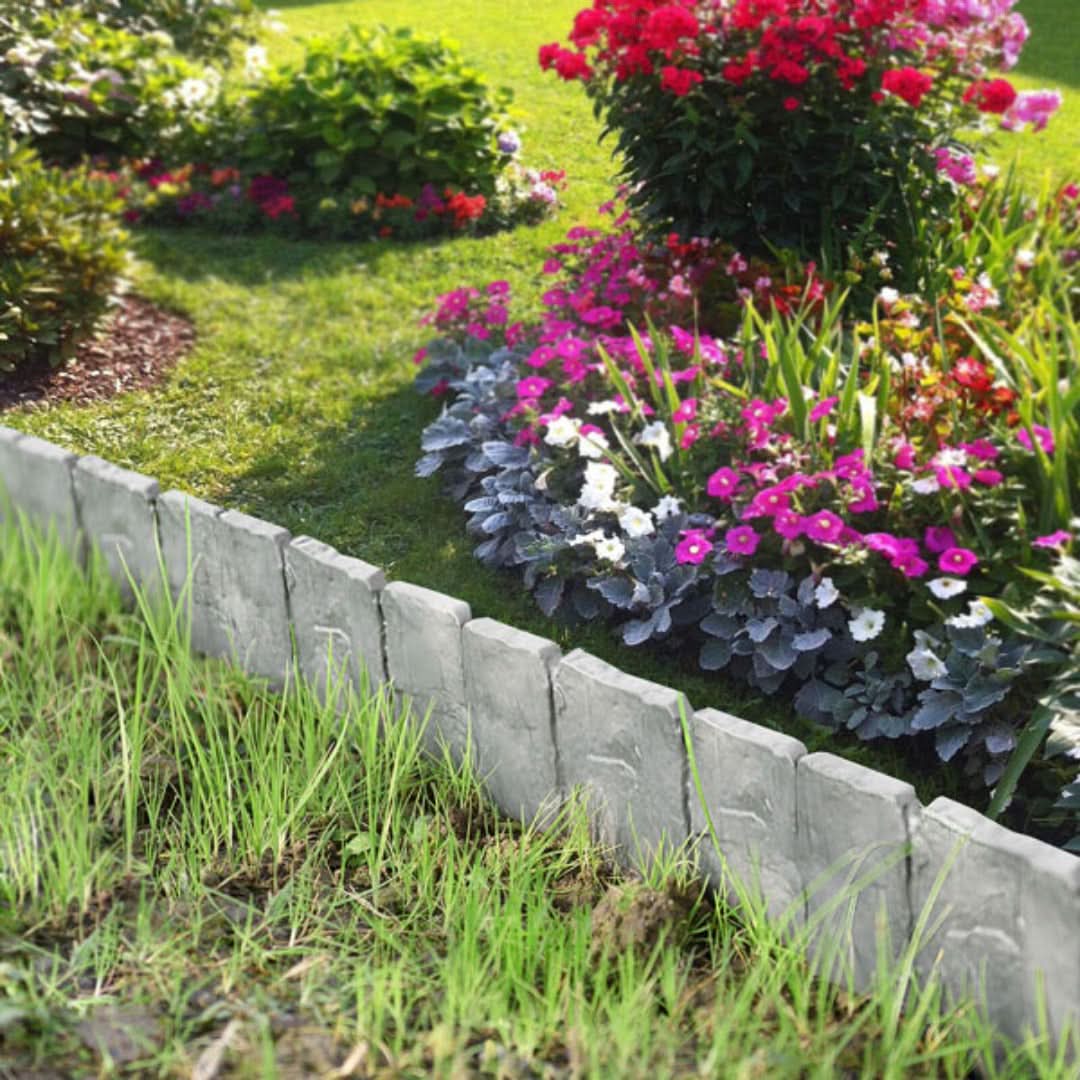 Bordeo de jardín de piedra (10 piezas) | Minihek-Stone Garden Edging-VyFlair