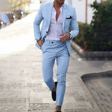 Mikael - Conjunto de Blazer y Pantalón Versátil para un Estilo Moderno - VyFlair