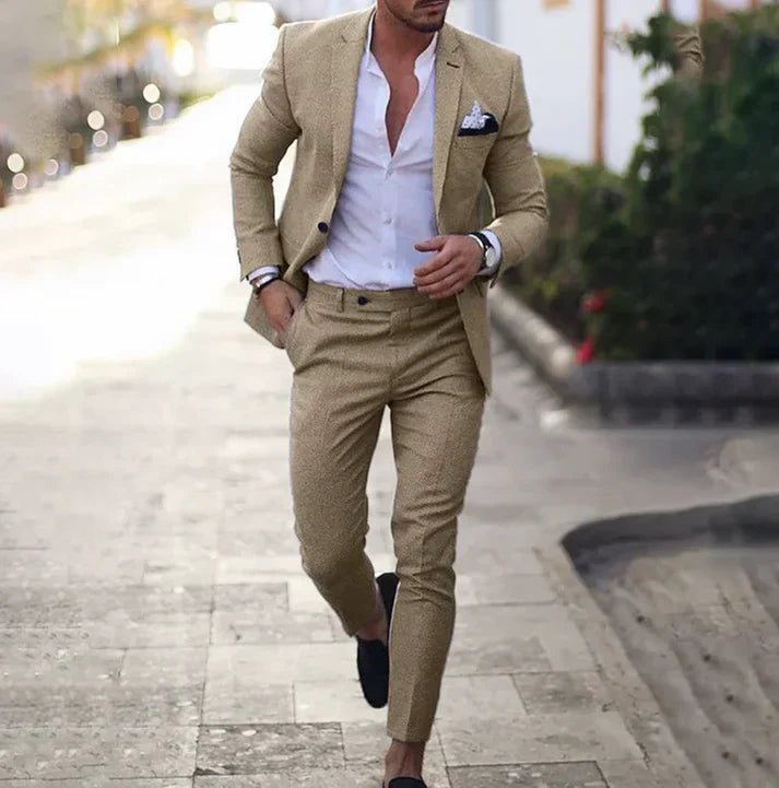 Mikael - Conjunto de Blazer y Pantalón Versátil para un Estilo Moderno - VyFlair