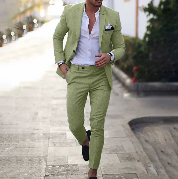 Mikael - Conjunto de Blazer y Pantalón Versátil para un Estilo Moderno - VyFlair