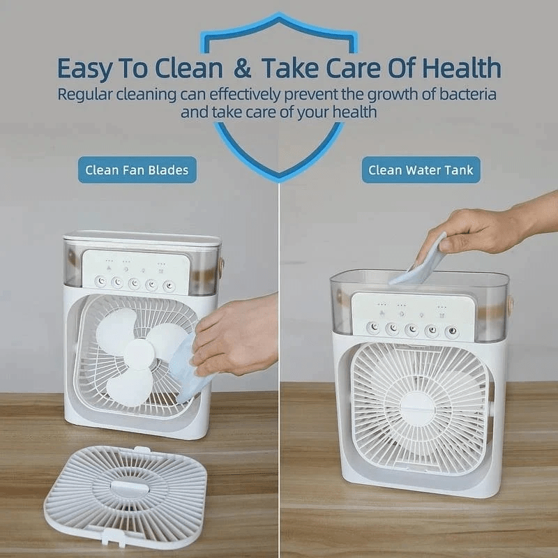Mini Ventilador de Niebla de Hielo 2 en 1 Portátil - VyFlair