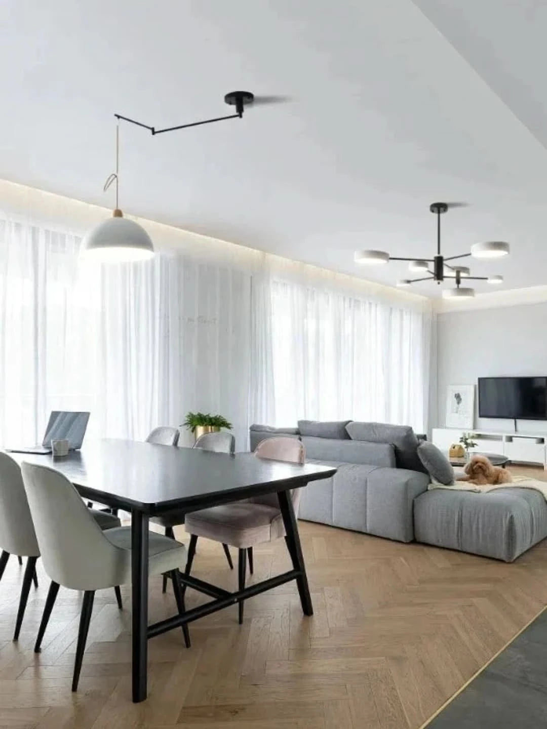 ContemporaryGleam - accesorio de iluminación ajustable-Ceiling lamps-VyFlair