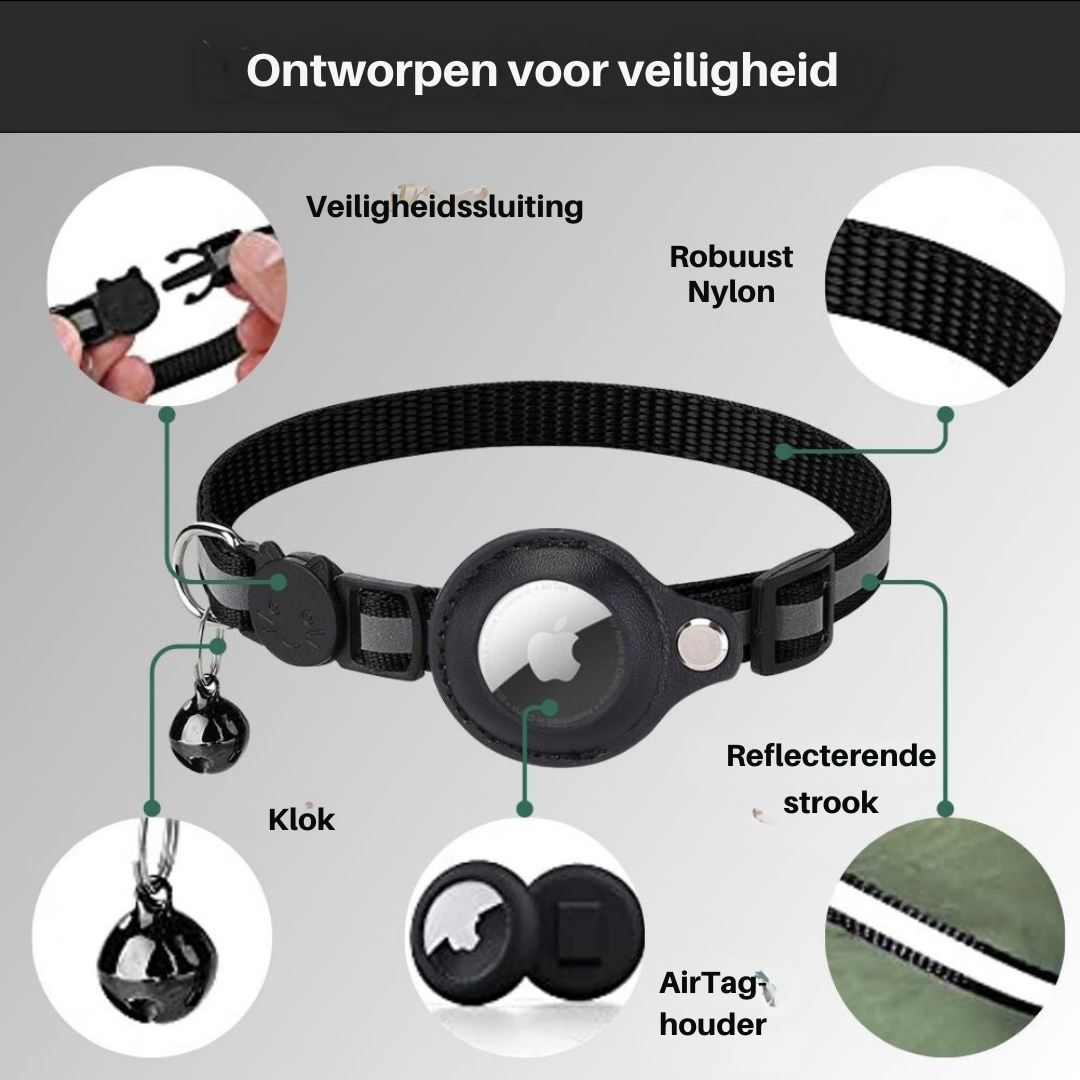 Collar GPS para Gatos con Cierre de Liberación Rápida y Diseño Reflectante para Mayor Visibilidad Nocturna