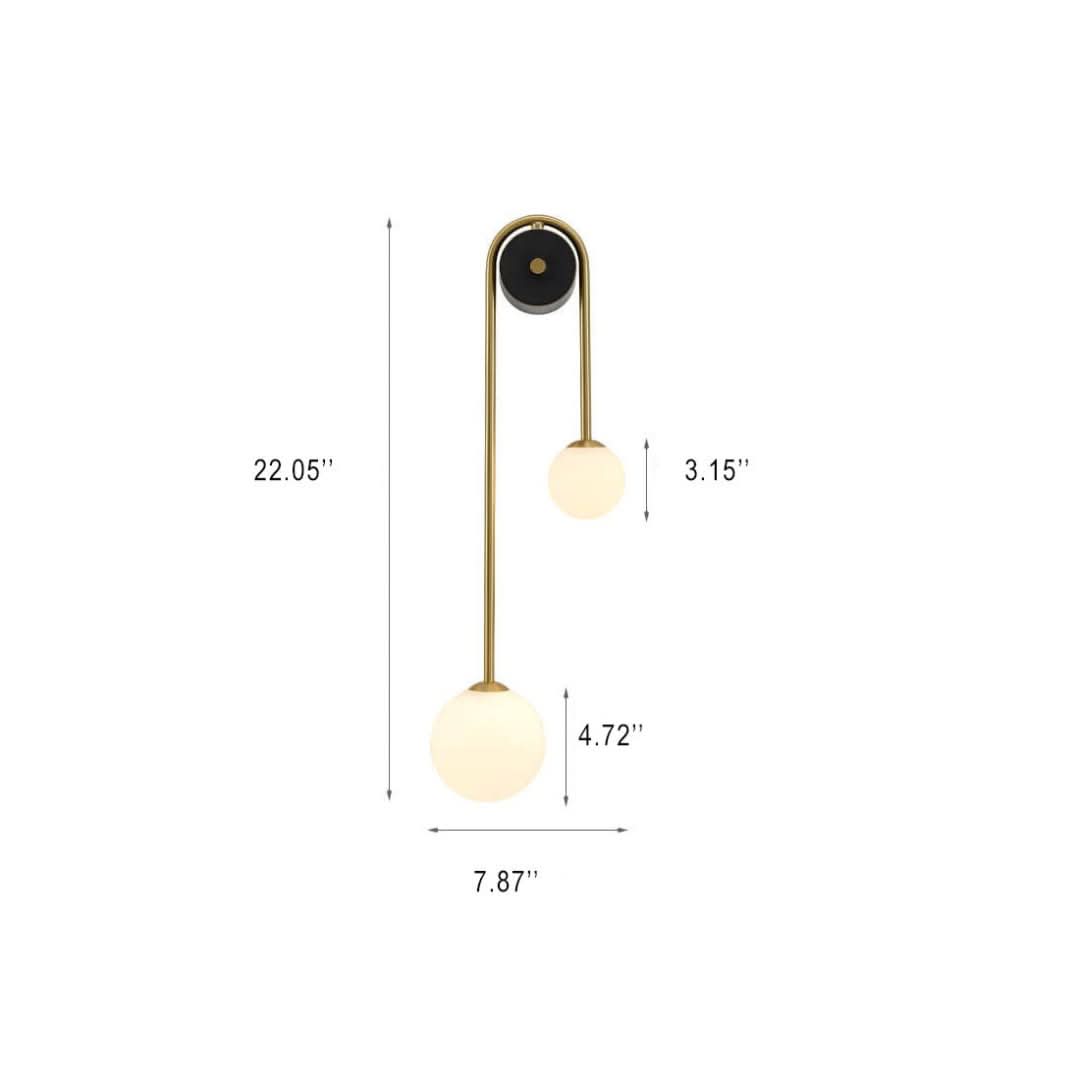 GLOWGLASS - Lámpara de pared de vidrio elegante con 2 luces-Wall light-VyFlair
