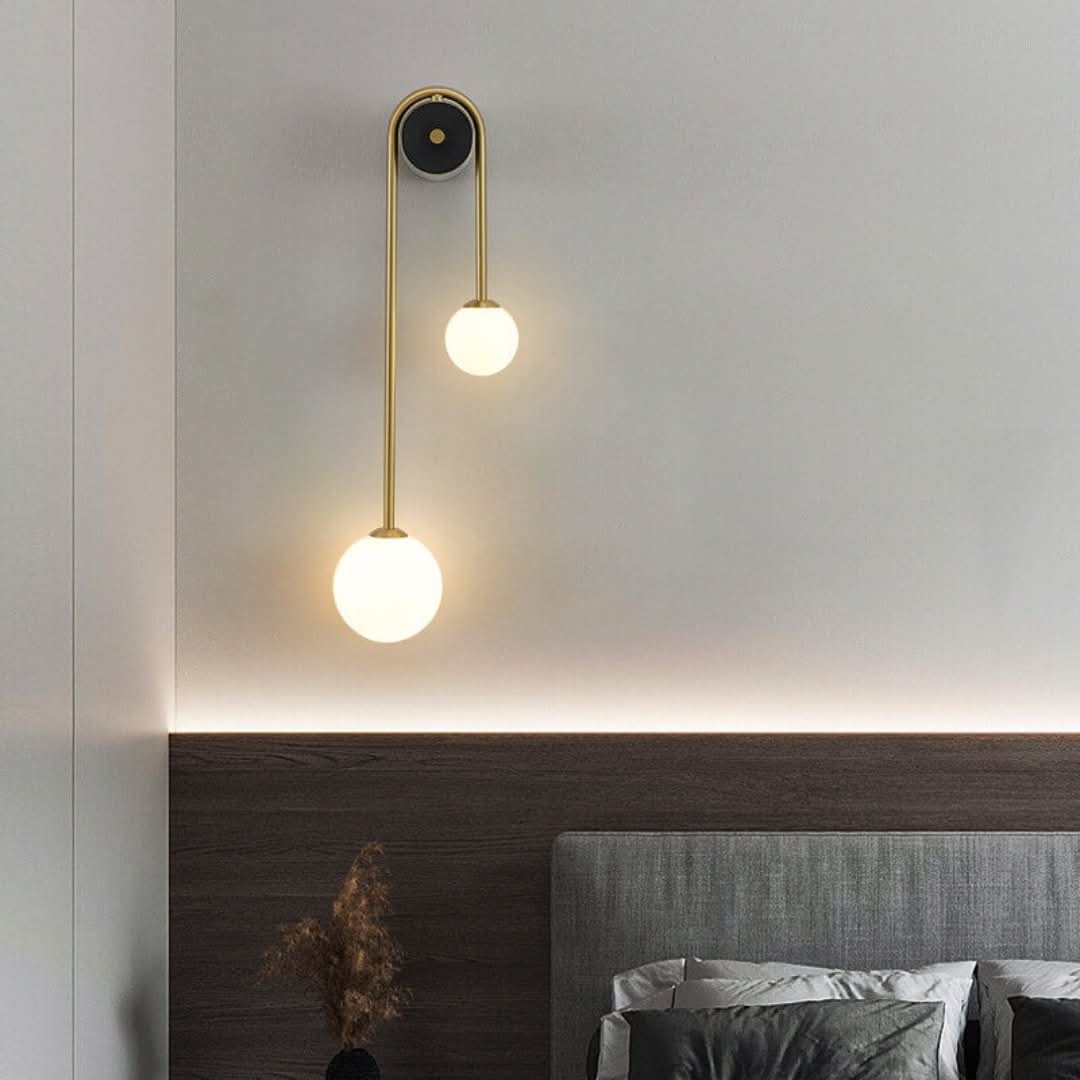 GLOWGLASS - Lámpara de pared de vidrio elegante con 2 luces-Wall light-VyFlair