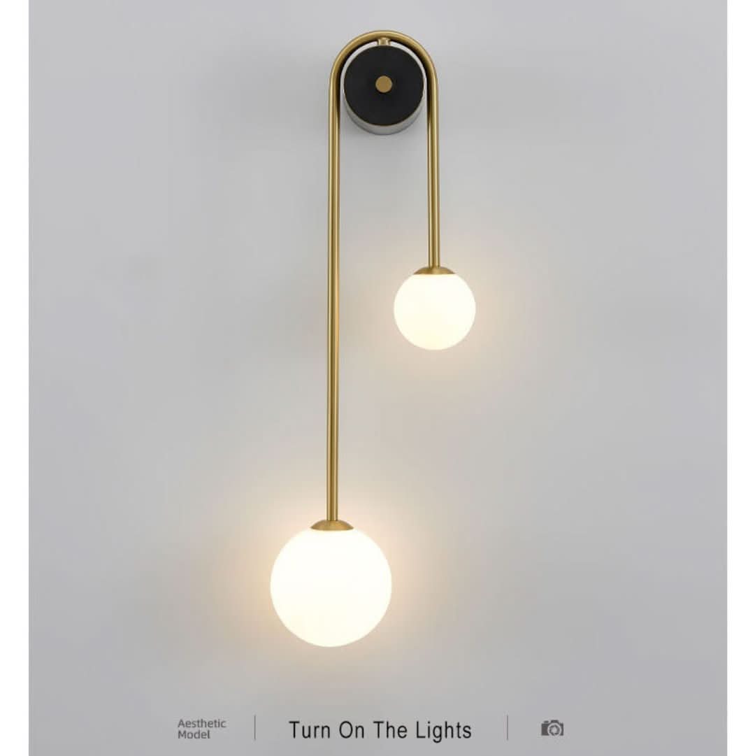 GLOWGLASS - Lámpara de pared de vidrio elegante con 2 luces-Wall light-VyFlair