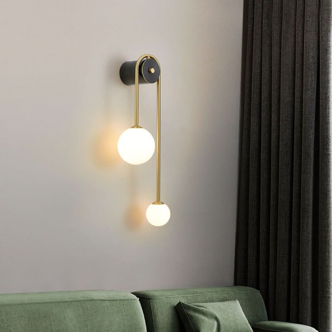 GLOWGLASS - Lámpara de pared de vidrio elegante con 2 luces-Wall light-VyFlair