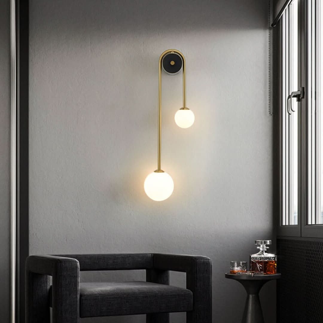 GLOWGLASS - Lámpara de pared de vidrio elegante con 2 luces-Wall light-VyFlair