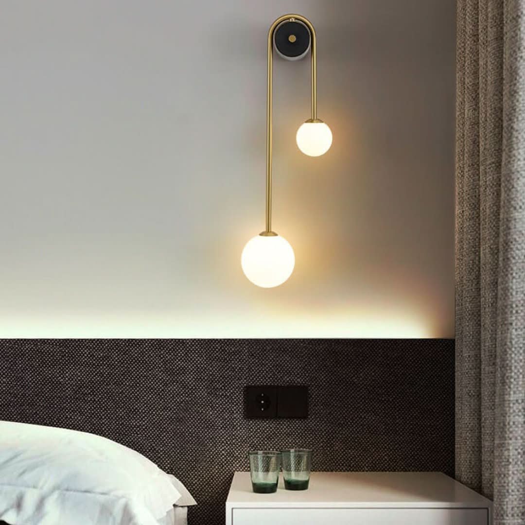 GLOWGLASS - Lámpara de pared de vidrio elegante con 2 luces-Wall light-VyFlair