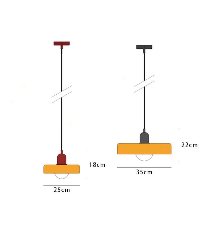 Lámpara colgante Bauhaus | Vidrio de color-Wall lamps & Ceiling lamps-VyFlair