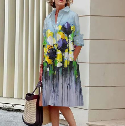 Vestido Casual Impreso Elegante para Mujeres - Estilo Verano Halagador para Cualquier Ocasión