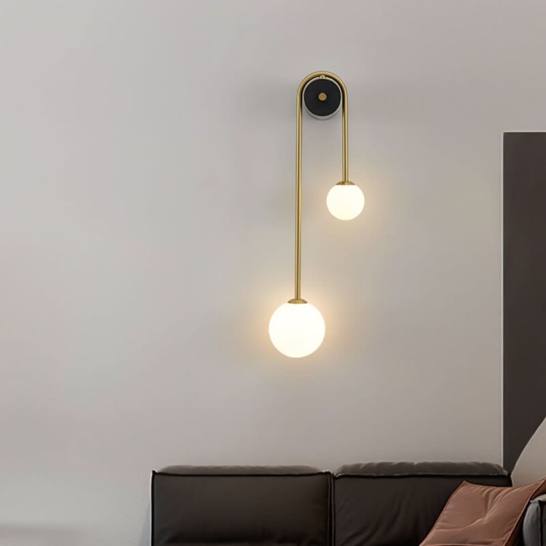 GLOWGLASS - Lámpara de pared de vidrio elegante con 2 luces-Wall light-VyFlair