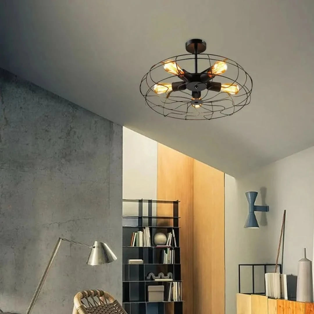 Vintagevista - araña de jaula retro-Ceiling lamps-VyFlair