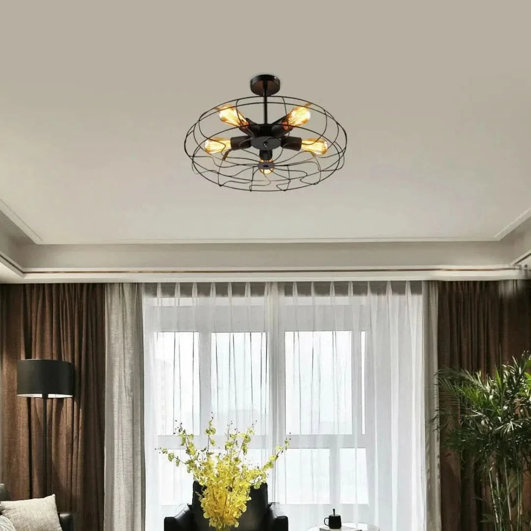 Vintagevista - araña de jaula retro-Ceiling lamps-VyFlair