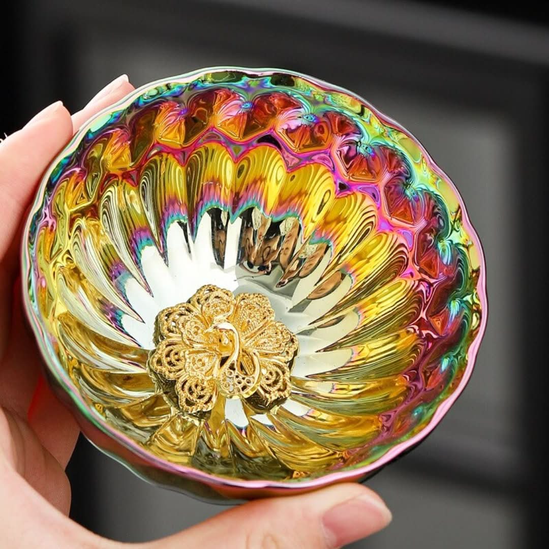 Encantadora copa de pavo real - Disfruta de colores finales-Coffee & Tea Cups-VyFlair
