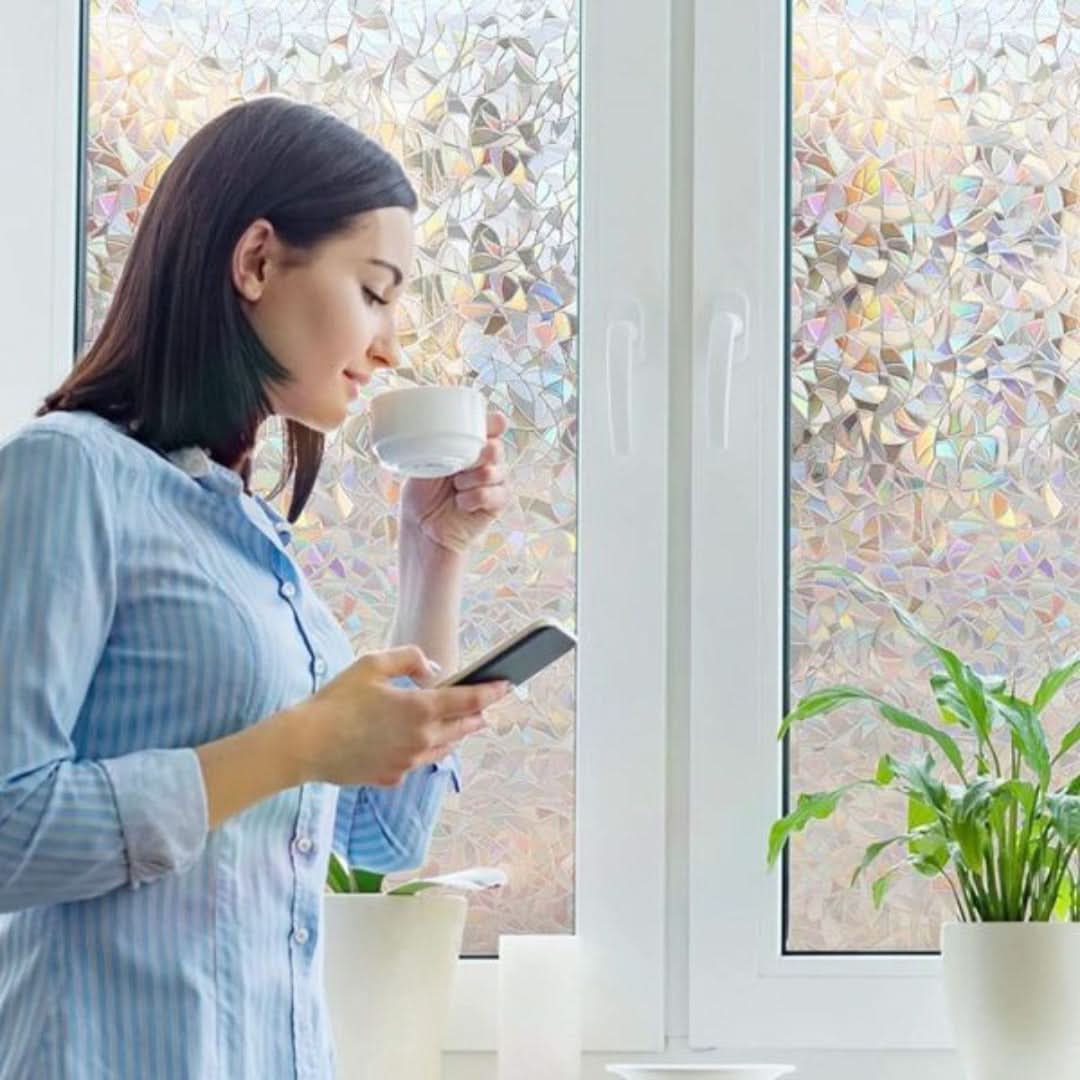 Película decorativa estática (79x18 pulgadas) | Prisma-Window film-VyFlair