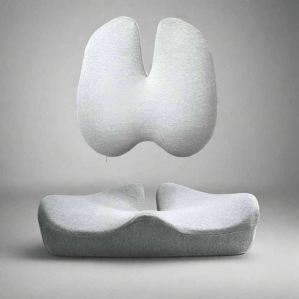 ORTHOSEAT - Conjunto de Comodidad Ortopédica - Cojín Asiento y Respaldo - VyFlair
