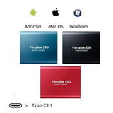 Unidad SSD portátil - almacenamiento compacto - alta velocidad - VyFlair