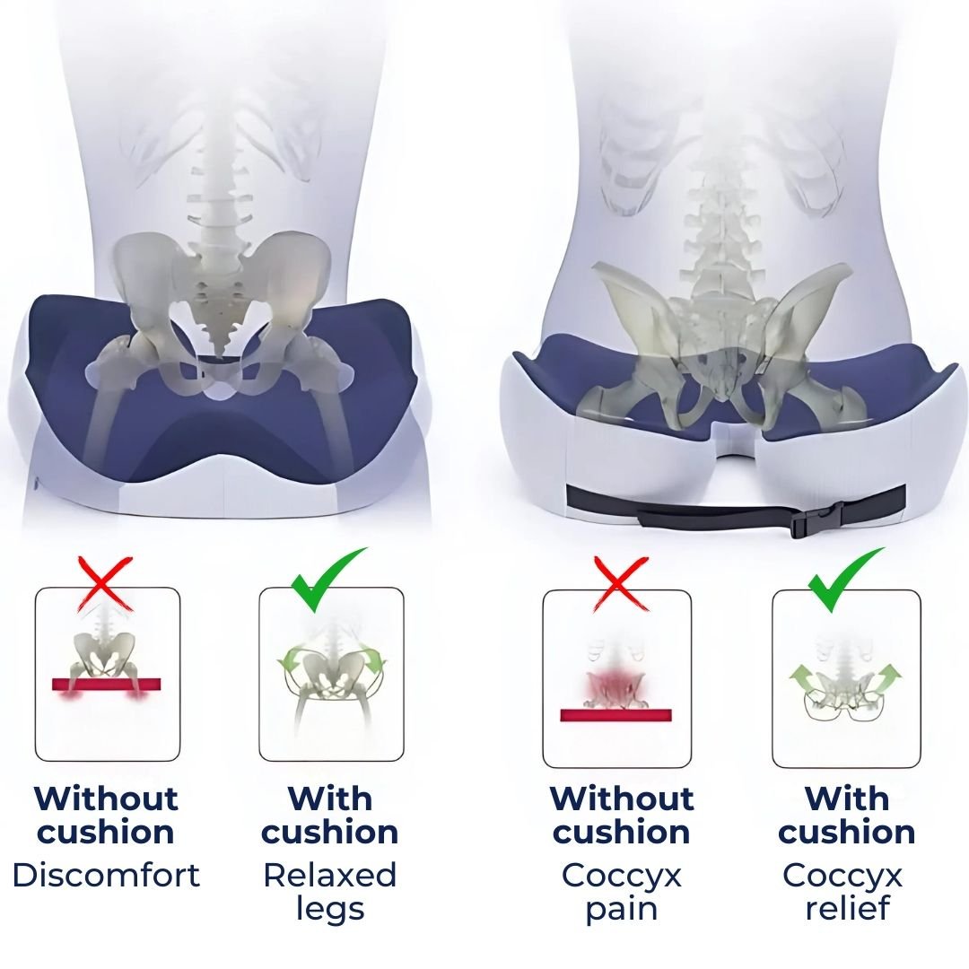 Cojín Viscoelástico SITSMART Soporte Coxis y Postura - VyFlair