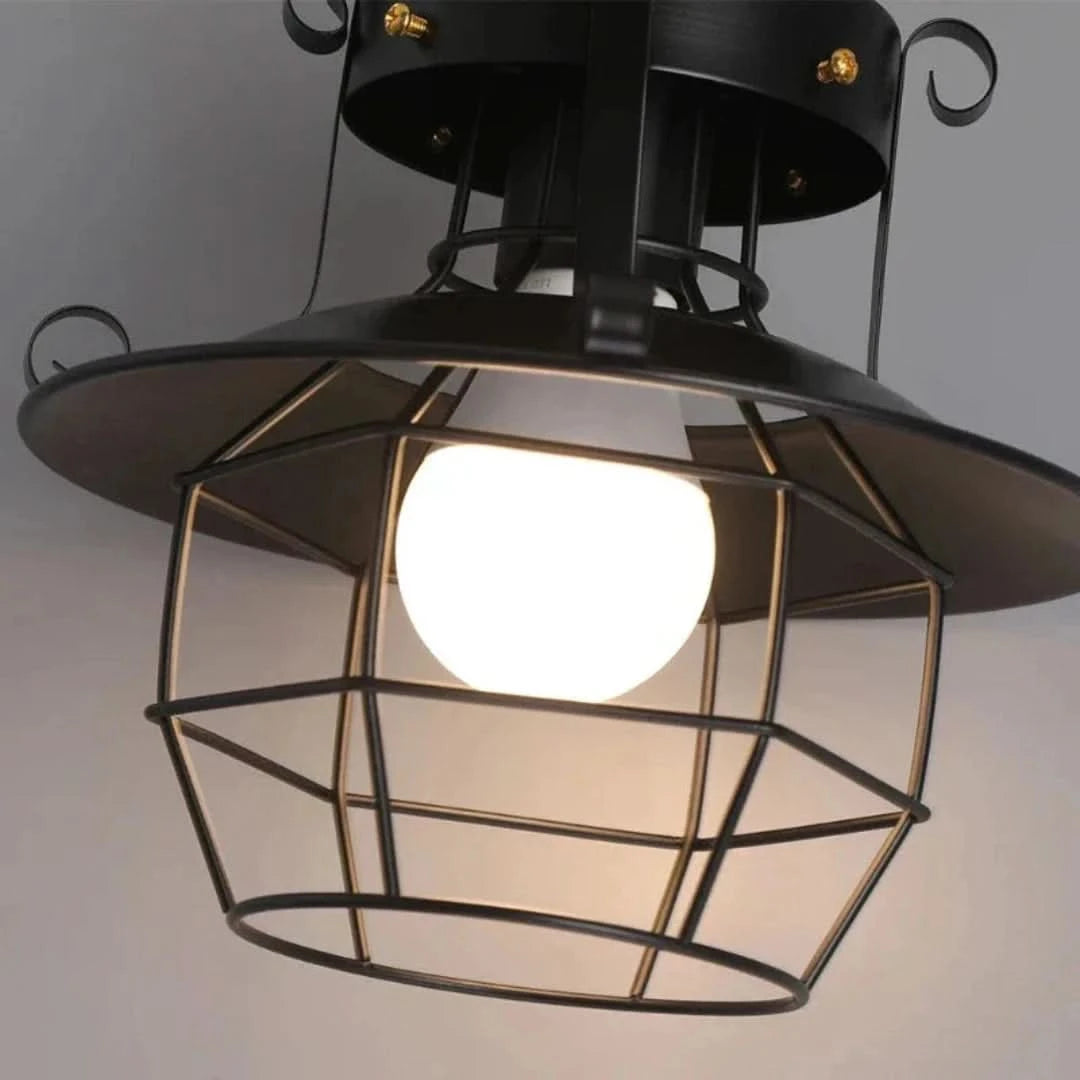 Antigüedades - lámpara de techo colgante industrial-Ceiling lamps-VyFlair