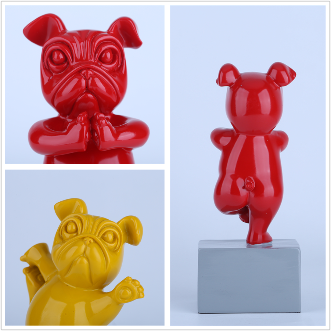 Bulldog de yoga-decor-VyFlair