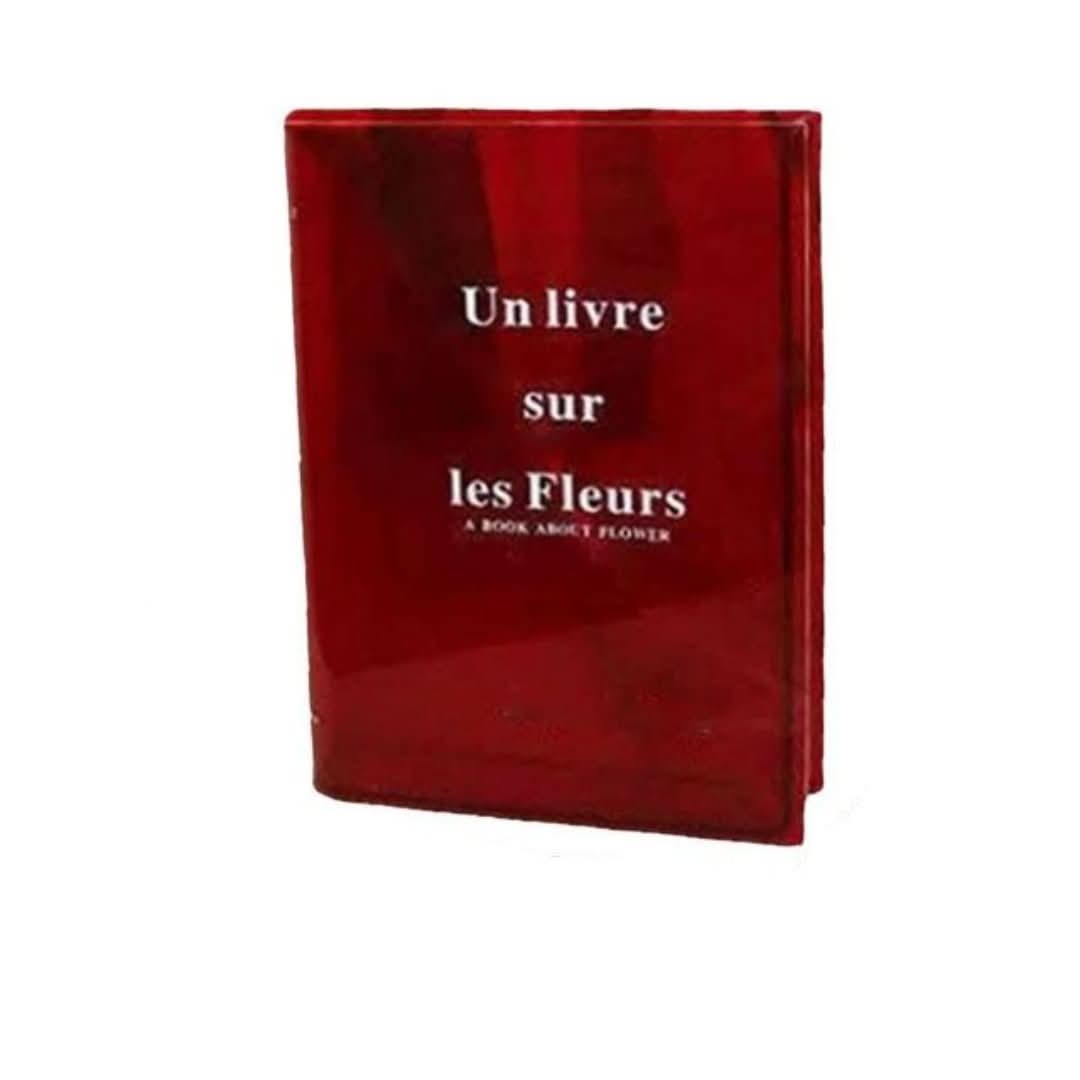 Jarrón de libros acrílicos transparentes-Vase-VyFlair