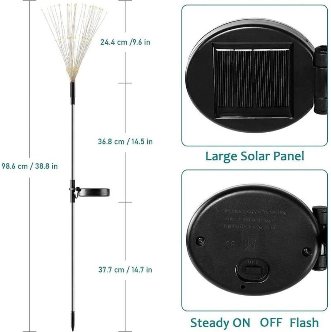 Luces de jardín de fuegos artificiales LED solar-solar garden light-VyFlair