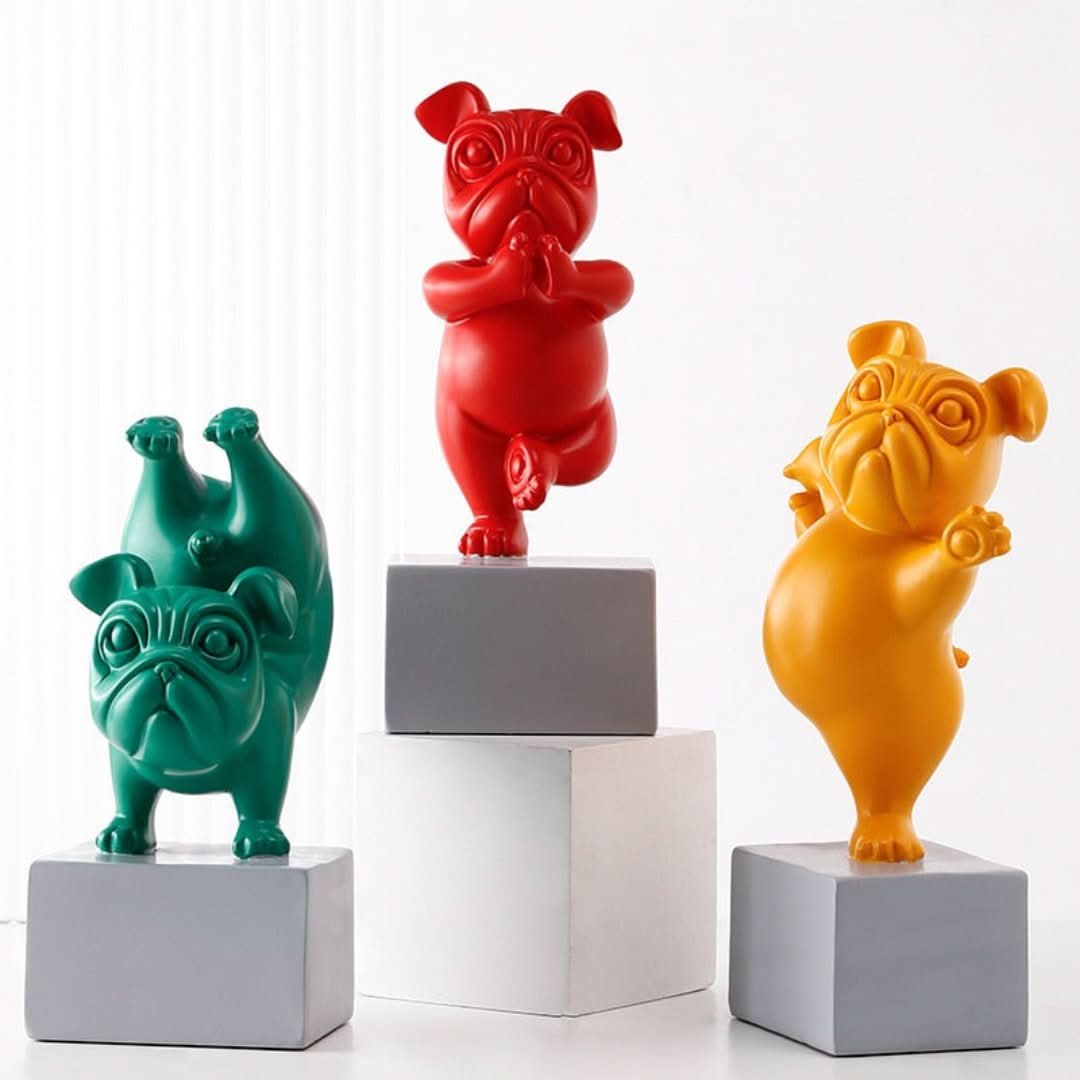 Bulldog de yoga-decor-VyFlair