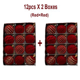 Błyszczące bombki choinkowe 12 szt. – Unikalny design i luksusowy akcent