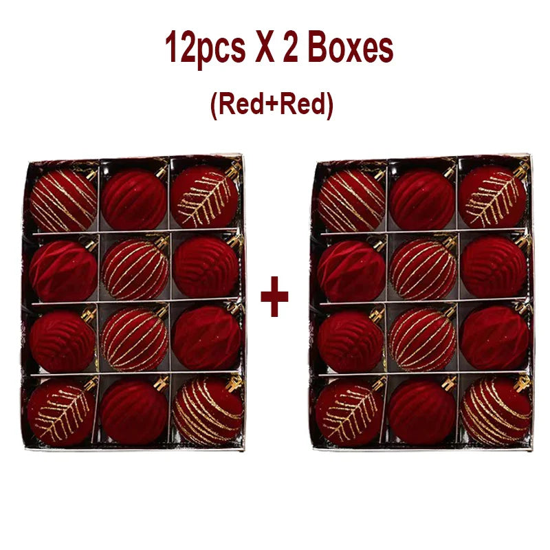 Błyszczące bombki choinkowe 12 szt. – Unikalny design i luksusowy akcent