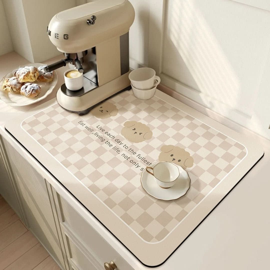 Estera de drenaje de cocina - higiene y conveniencia combinadas-Kitchen Drainer Mat-VyFlair
