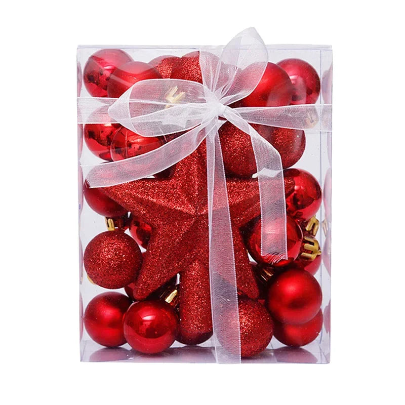 Set 30 Bolas de Navidad – Adornos en Colores Brillantes para Decoración de Árbol