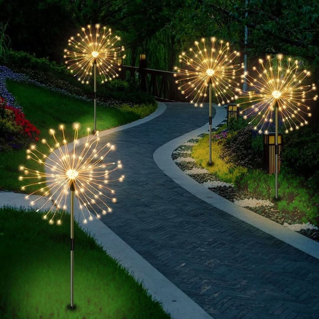 Luces de jardín de fuegos artificiales LED solar-solar garden light-VyFlair