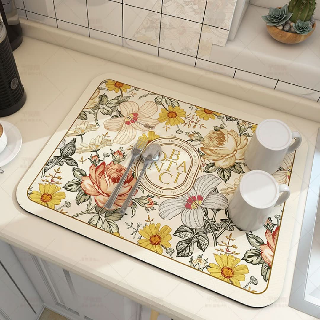 Estera de drenaje de cocina - higiene y conveniencia combinadas-Kitchen Drainer Mat-VyFlair