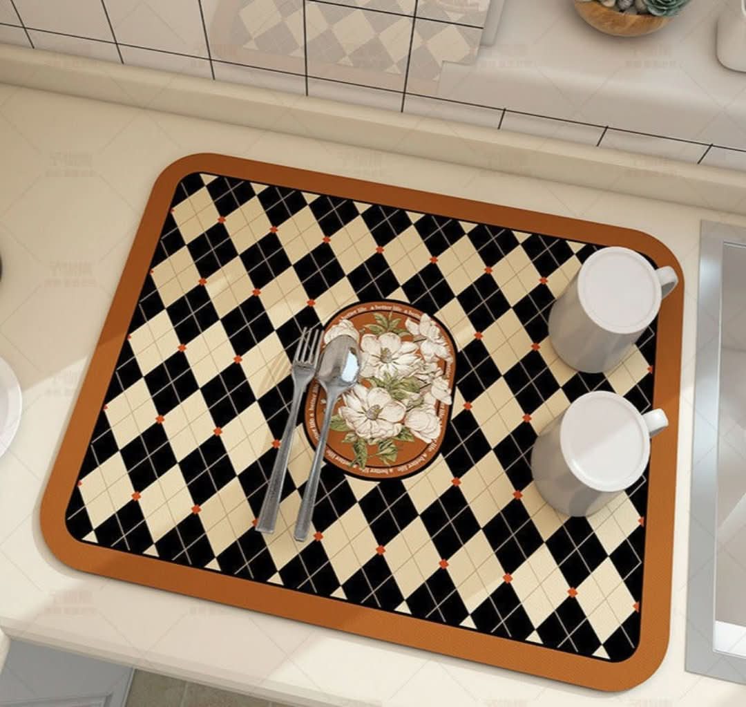 Estera de drenaje de cocina - higiene y conveniencia combinadas-Kitchen Drainer Mat-VyFlair