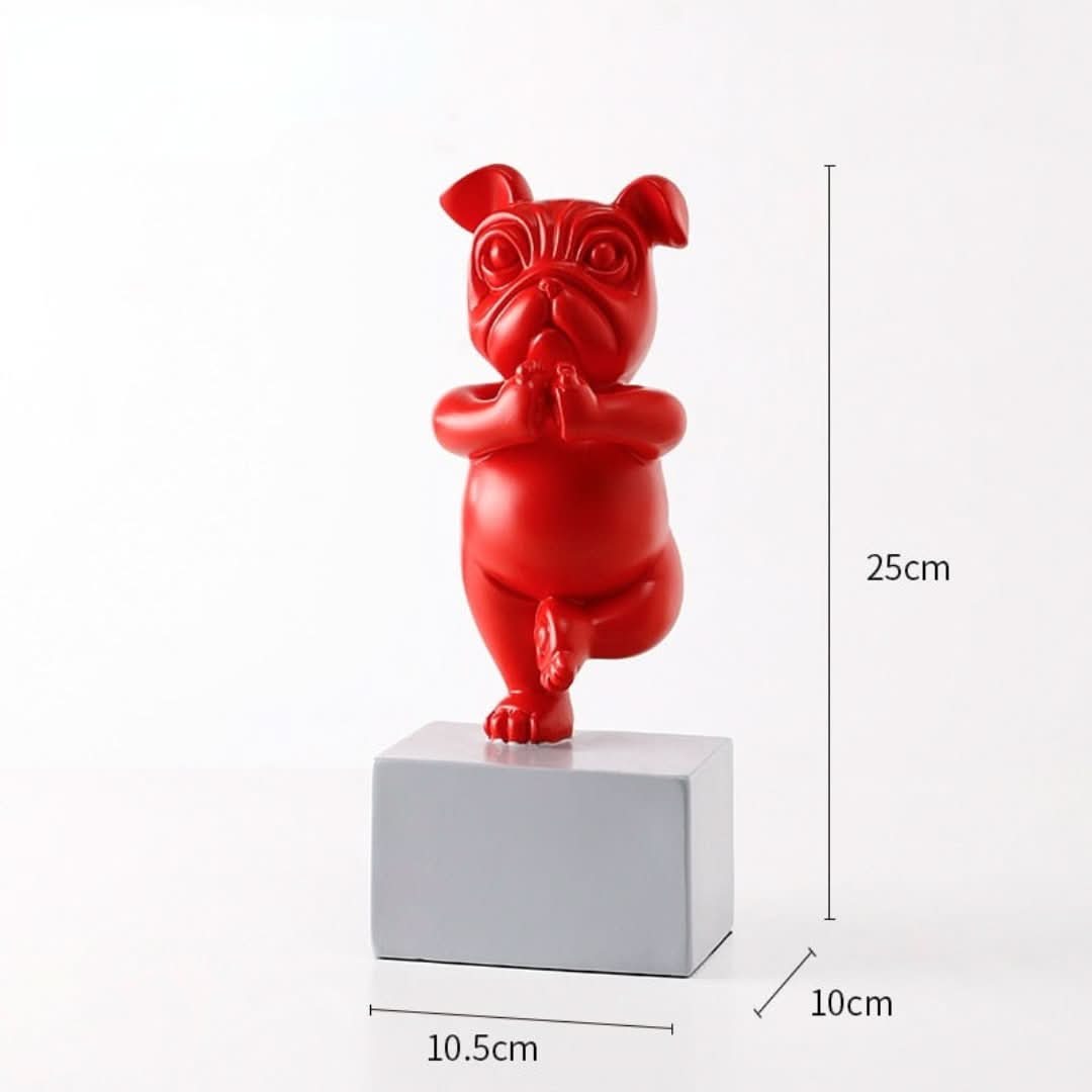 Bulldog de yoga-decor-VyFlair
