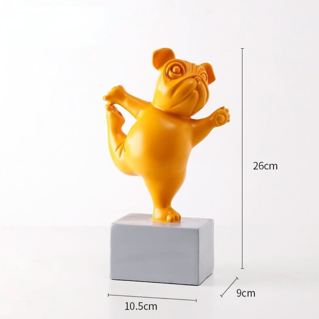 Bulldog de yoga-decor-VyFlair