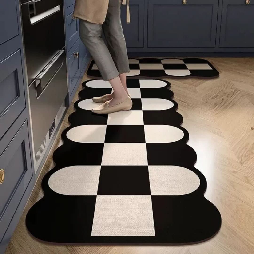 Matera de piso de cocina resistente al aceite: ¡una solución única para su cocina!-Kitchen Floor Mat-VyFlair