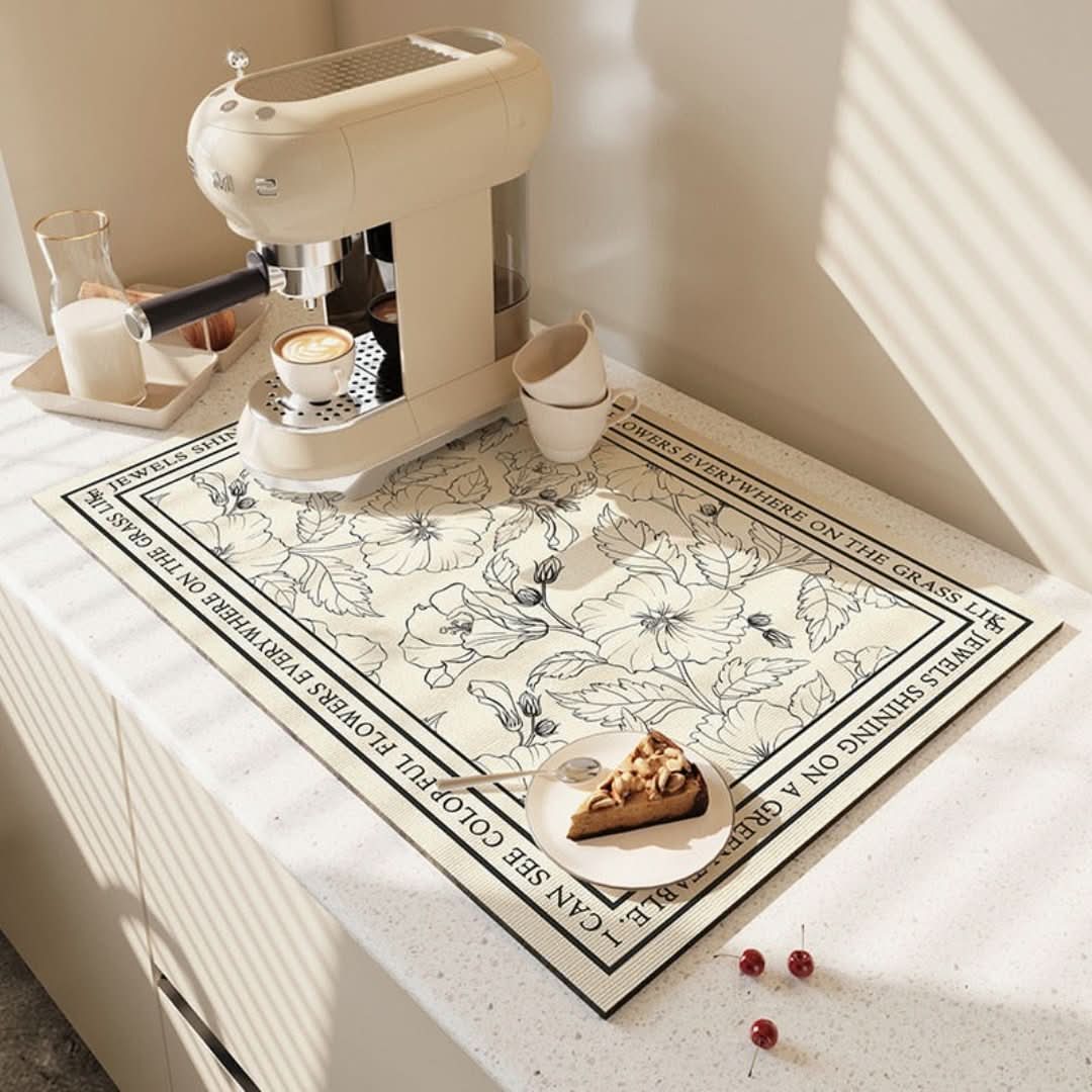 Estera de drenaje de cocina - higiene y conveniencia combinadas-Kitchen Drainer Mat-VyFlair