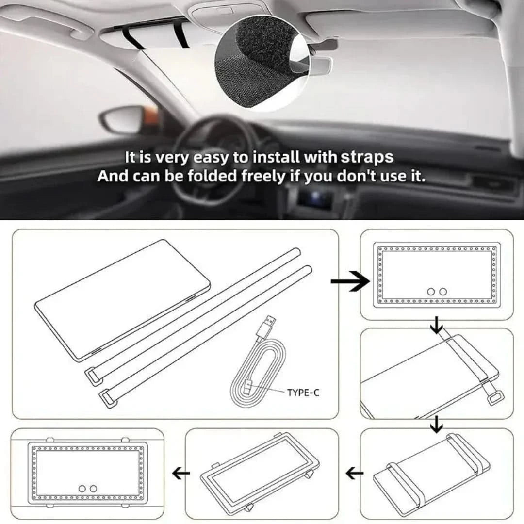 Espejo de maquillaje de Sun Visor-Auto Accessories-VyFlair
