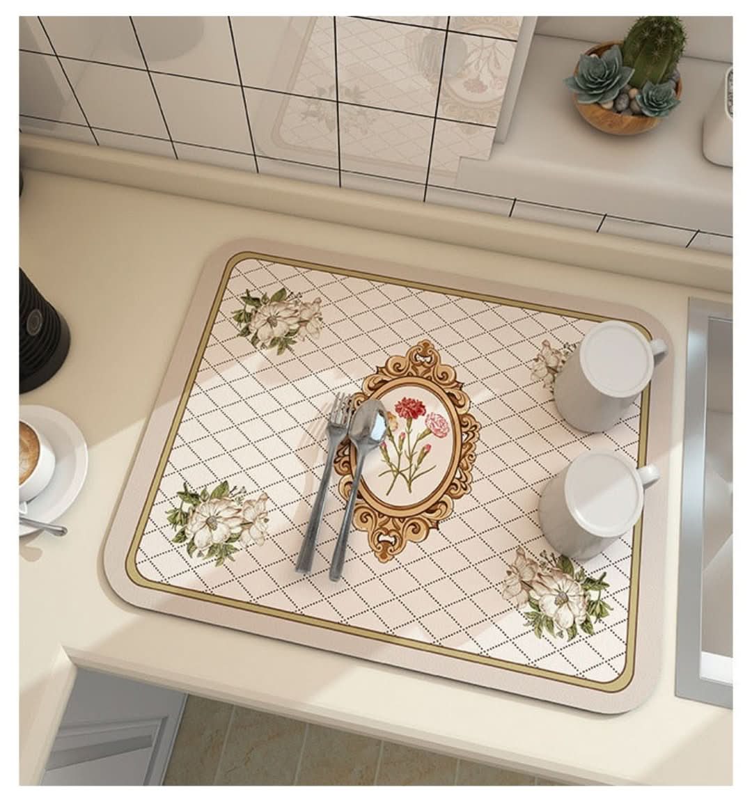 Estera de drenaje de cocina - higiene y conveniencia combinadas-Kitchen Drainer Mat-VyFlair