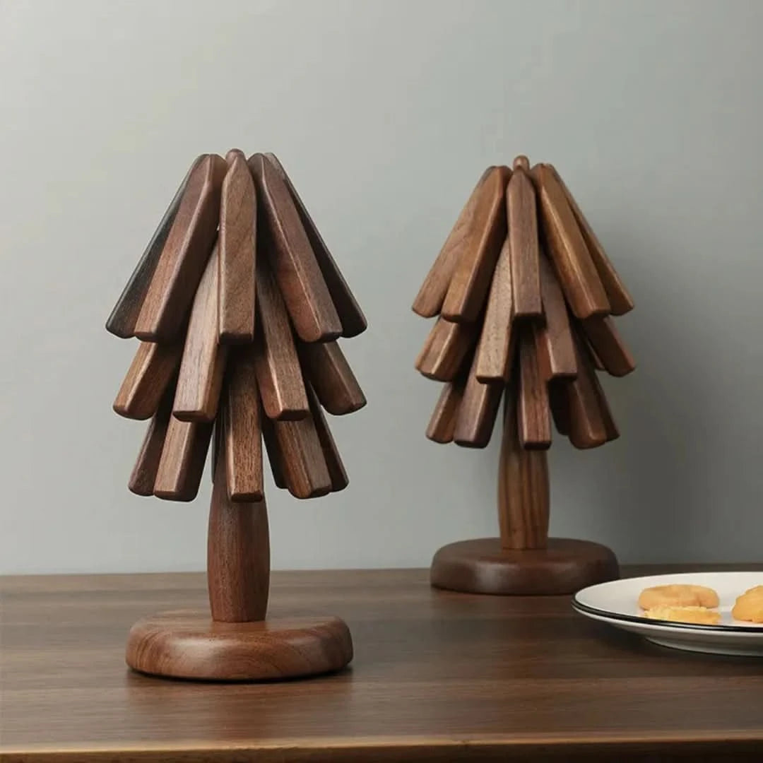 Juego de manteles de madera de nogal-Placemat Set-VyFlair