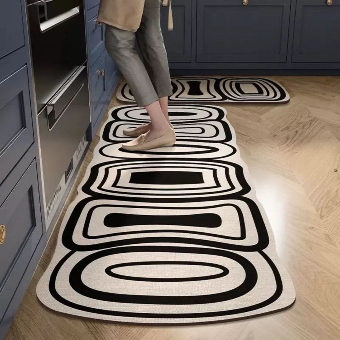 Matera de piso de cocina resistente al aceite: ¡una solución única para su cocina!-Kitchen Floor Mat-VyFlair